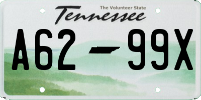 TN license plate A6299X