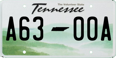 TN license plate A6300A