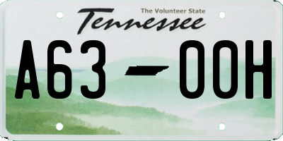 TN license plate A6300H