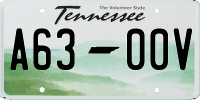 TN license plate A6300V