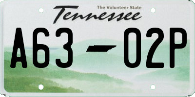 TN license plate A6302P