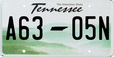 TN license plate A6305N
