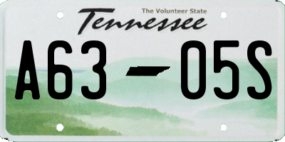 TN license plate A6305S