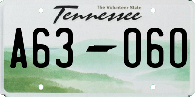 TN license plate A6306O