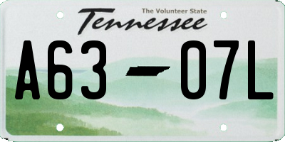 TN license plate A6307L