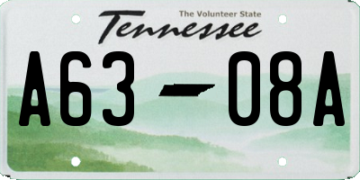 TN license plate A6308A