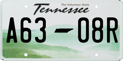 TN license plate A6308R