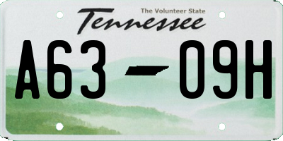 TN license plate A6309H