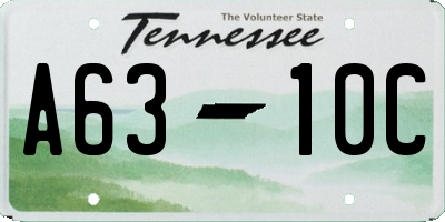 TN license plate A6310C
