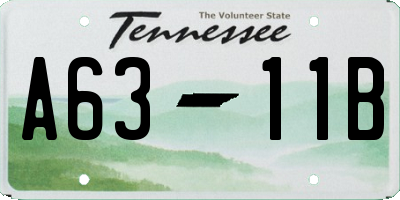 TN license plate A6311B