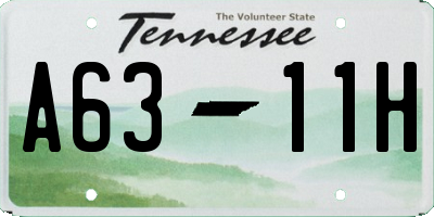 TN license plate A6311H