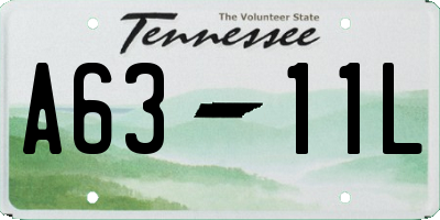 TN license plate A6311L
