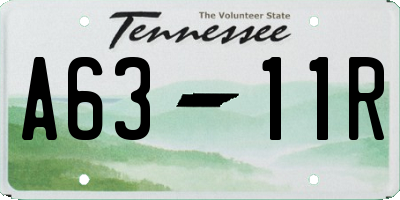 TN license plate A6311R