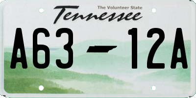 TN license plate A6312A