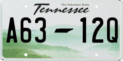 TN license plate A6312Q