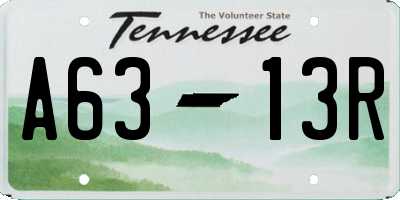 TN license plate A6313R