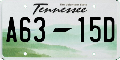 TN license plate A6315D
