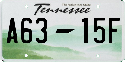 TN license plate A6315F