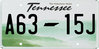 TN license plate A6315J