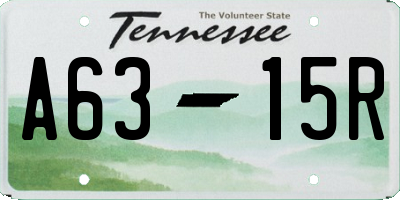 TN license plate A6315R