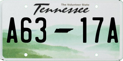 TN license plate A6317A