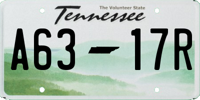TN license plate A6317R