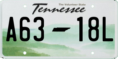 TN license plate A6318L