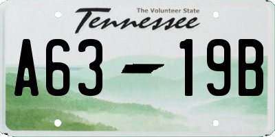 TN license plate A6319B