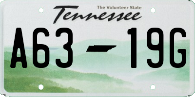 TN license plate A6319G