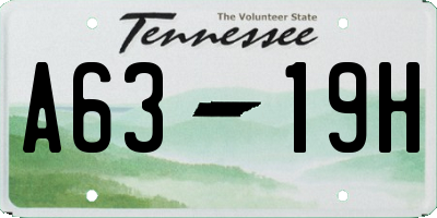 TN license plate A6319H