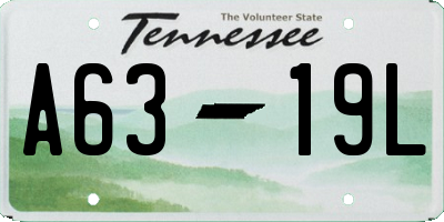 TN license plate A6319L