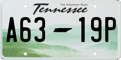 TN license plate A6319P