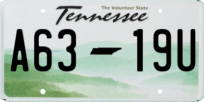 TN license plate A6319U