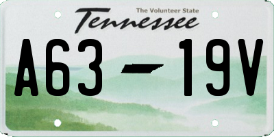 TN license plate A6319V