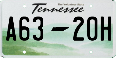 TN license plate A6320H