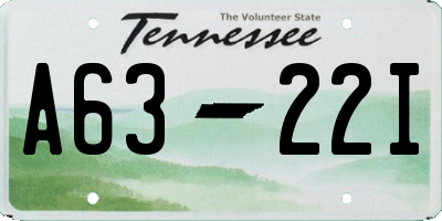 TN license plate A6322I