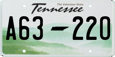 TN license plate A6322O