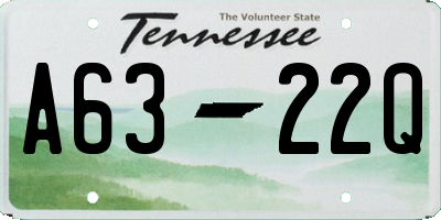 TN license plate A6322Q