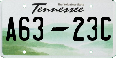 TN license plate A6323C