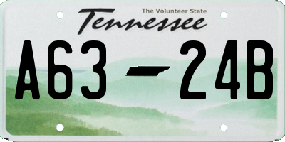 TN license plate A6324B