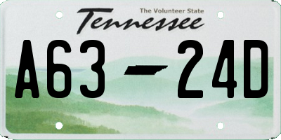 TN license plate A6324D