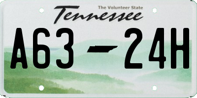 TN license plate A6324H