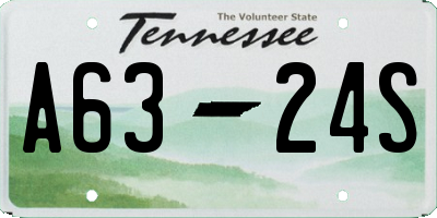 TN license plate A6324S