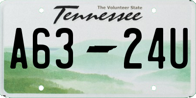 TN license plate A6324U