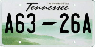 TN license plate A6326A