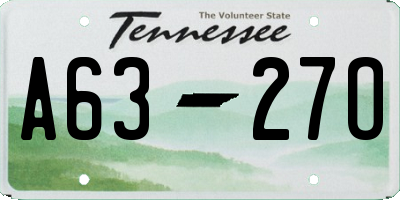 TN license plate A6327O