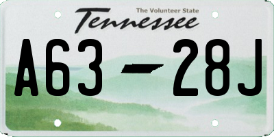 TN license plate A6328J