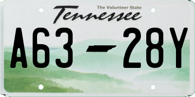 TN license plate A6328Y
