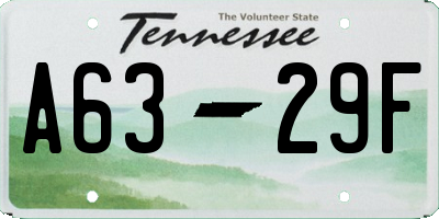 TN license plate A6329F