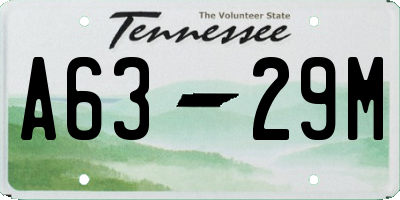 TN license plate A6329M